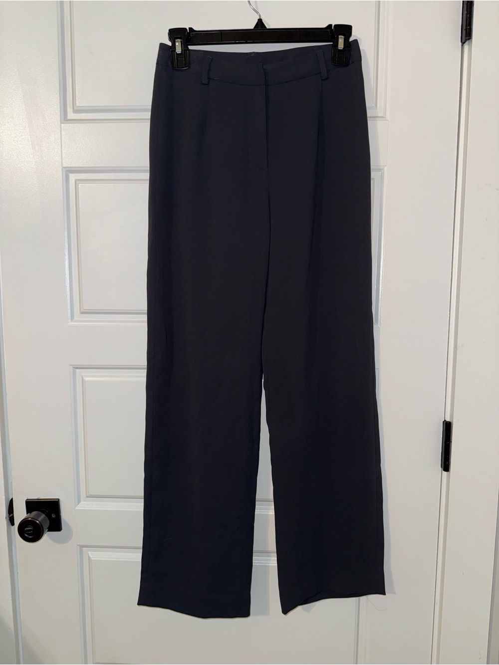 Yansi Fugel Wide-Leg Dress Pants in Deep Navy
